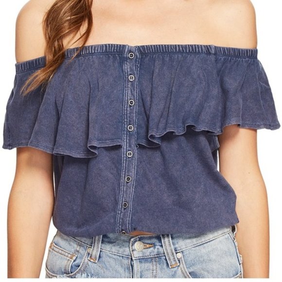 Free People Tops - FREE PEOPLE Navy Blue Tube Top